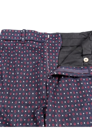 Gucci Pre-Owned 1910s heart-pattern talored trousers - Blue