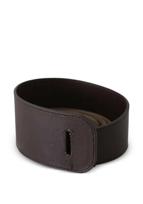 Gianfranco Ferré wide leather belt - Brown