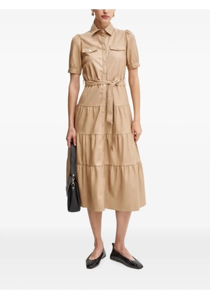 Morgan tiered buttoned dress - Neutrals