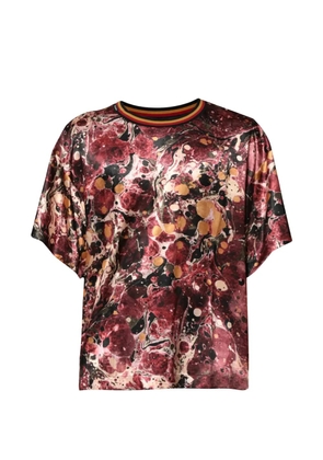 Dolce & Gabbana marble-print short-sleeve T-shirt - Red