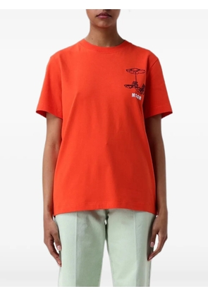 MSGM logo-print cotton T-shirt - Red