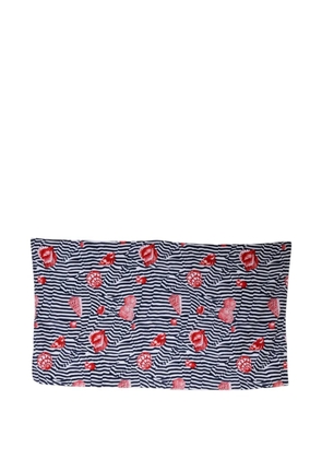 Dolce & Gabbana seashell-print striped beach towel - Blue