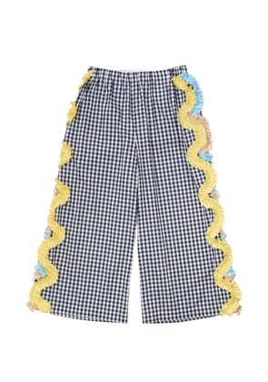 Comme des Garçons TAO gingham ruffled trousers - Black