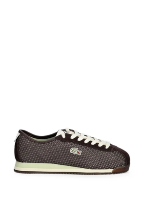 Lacoste mesh-panelled suede sneakers - Brown