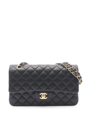 CHANEL Pre-Owned 2020-2021 Matelassé double flap shoulder bag - Black