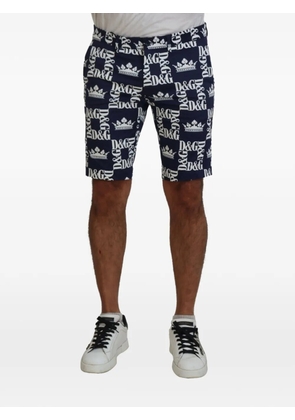 Dolce & Gabbana crown-print shorts - Blue