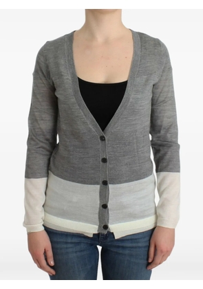 Costume National colourblock V-neck cardigan - Grey