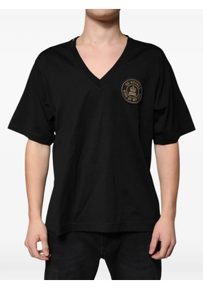 Dolce & Gabbana DG-logo V-neck T-shirt - Black
