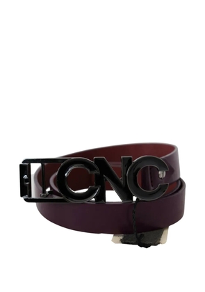 Costume National logo-letter leather belt - Brown
