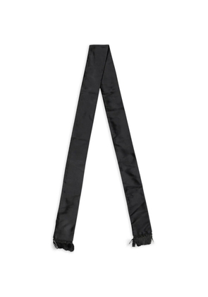 Dolce & Gabbana fringe-trim silk scarf - Black