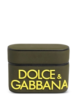 Dolce & Gabbana logo-embossed AirPods Pro case - Green