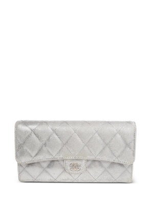 CHANEL Pre-Owned logo-plaque wallet - Silver