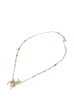 CHANEL Pre-Owned CC deer necklace - Gold