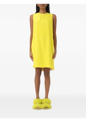MSGM twill shift mini dress - Yellow