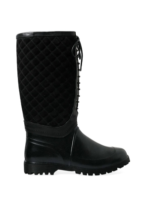 Dolce & Gabbana Chioggia quilted suede boots - Black