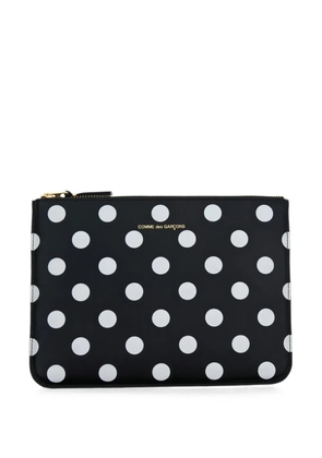 Comme Des Garçons Wallet polka-dot zip-top pouch - Black