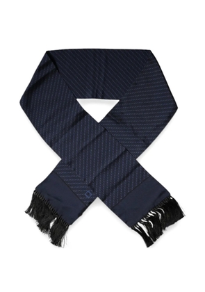 Dolce & Gabbana patterned fringed scarf - Blue