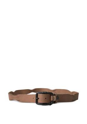 Ermanno Scervino logo-plaque leather belt - Brown