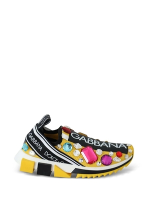 Dolce & Gabbana Sorrento crystal-embellished sneakers - Yellow