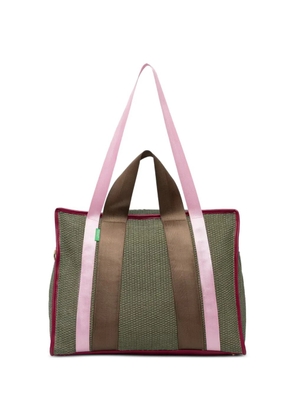 Benetton maxi webbing-strap tote bag - Green