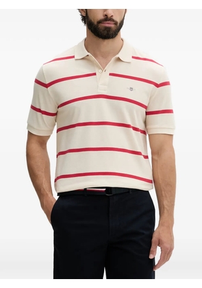 Gant striped short-sleeve polo shirt - Neutrals