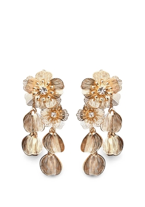 Carolina Herrera floral-drop clip-on earrings - Gold