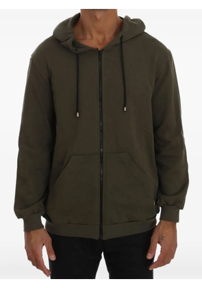 Daniele Alessandrini zip-up drawstring hoodie - Green