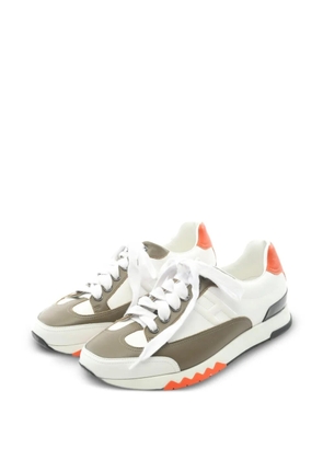 Hermès Pre-Owned 2010s Trail leather sneakers - White