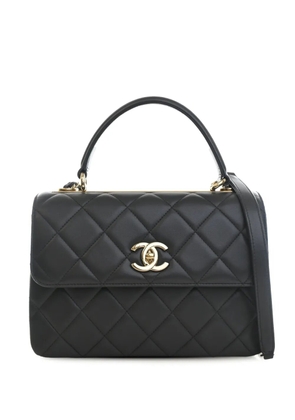 CHANEL Pre-Owned 2021-2026 Small Quilted Lambskin Trendy CC Top Handle Flap satchel - Grey