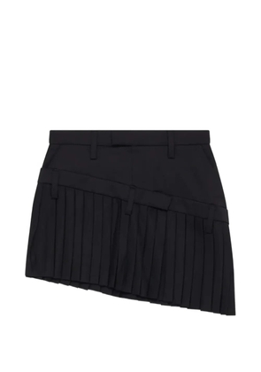 Torishéju asymmetric mini pleated skirt - Black