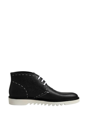 Dolce & Gabbana stitch-detail lug-sole ankle boots - Black