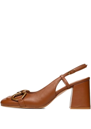 Poche Paris 75mm buckle-detail block-heel sandals - Undefined