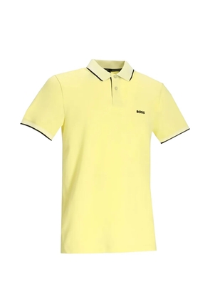 BOSS Paul contrast-trim slim-fit polo shirt - Yellow
