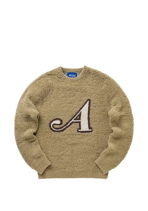Awake NY bouclé-knit logo-patch sweater - Neutrals