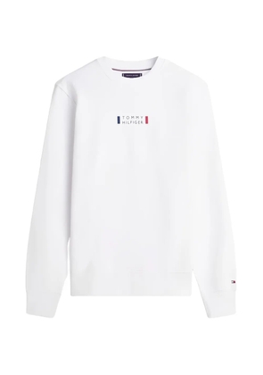 Tommy Hilfiger logo-print cotton sweater - White