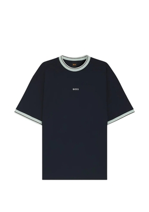 BOSS embroidered-logo T-shirt - Blue