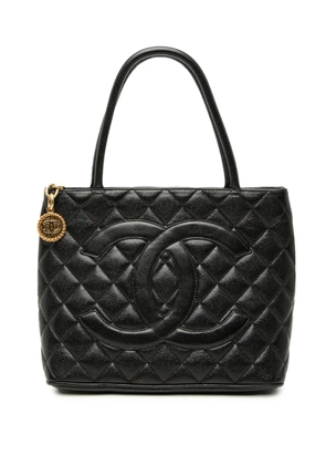 CHANEL Pre-Owned 2002-2003 Caviar Medallion tote bag - Black