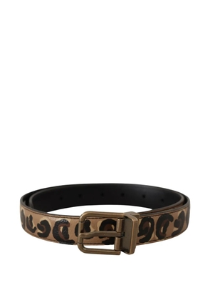 Dolce & Gabbana leopard-print reversible belt - Neutrals