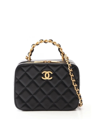 CHANEL Pre-Owned 2021-2026 Small CC Quilted Lambskin Top Handle Vanity Case satchel - Black