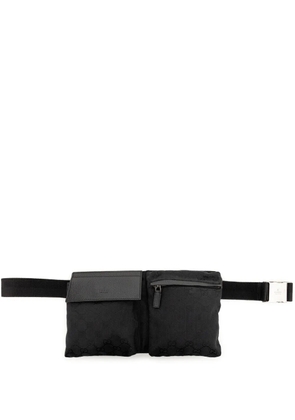 Gucci Pre-Owned 2000-2015 GG Canvas Double Pocket belt bag - Black