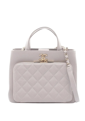 CHANEL Pre-Owned 2021-2026 Small Quilted Caviar Business Affinity satchel - Grey