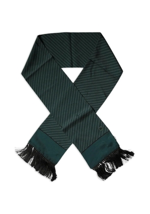 Dolce & Gabbana geometric-pattern fringed scarf - Green