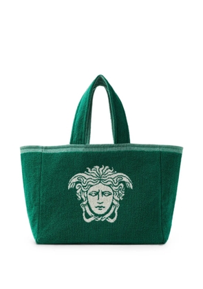 Versace cotton-terry jacquard tote - Green