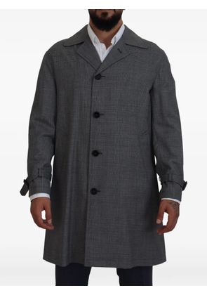 Dolce & Gabbana plaid notched-lapel coat - Grey