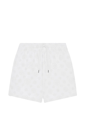 Casablanca monogram-embroidered cotton shorts - White