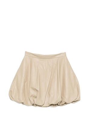 By Malene Birger leather mini skirt - Neutrals