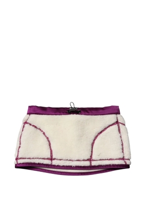 Dolce & Gabbana satin-trim neck warmer - White