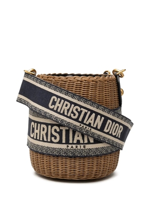 Christian Dior Pre-Owned 2021 Oblique Wicker bucket bag - Brown