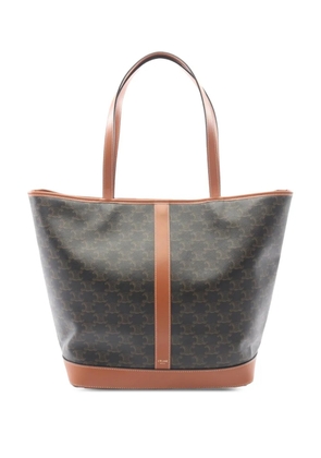 Celine Pre-Owned 2010-2026 Medium Triomphe Coated Canvas Cabas tote bag - Black