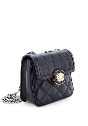 Gucci Pre-Owned Deco Chain Flap Bag Mixed Matelasse Leather Mini crossbody bag - Brown